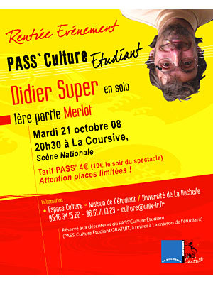 Photo : La Rochelle : concert Pass' Culture tudiants mardi 21 octobre 08