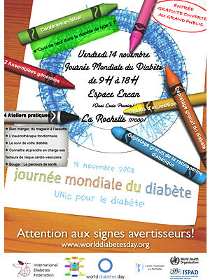 Photo : 17e Journe Mondiale du Diabte  La Rochelle vendredi 14 nov. 2008
