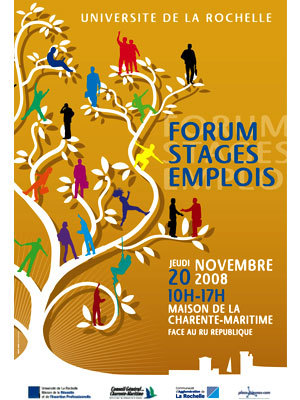 Photo : Universit de La Rochelle : forum stages et emplois, jeudi 20 nov. 2008