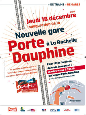 Photo : Inauguration gare La Rochelle Porte Dauphine jeudi 18/12/2008