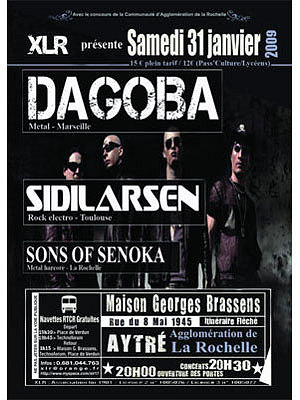 Photo : La Rochelle - Aytr : Dagoba, Sidilarsen et Sons of Senoka en concert sam. 31/01