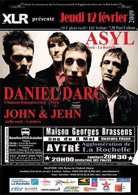 Photo : La Rochelle - Aytr : Asyl, Daniel Darc et John et Jehn en concert jeu. 12/02