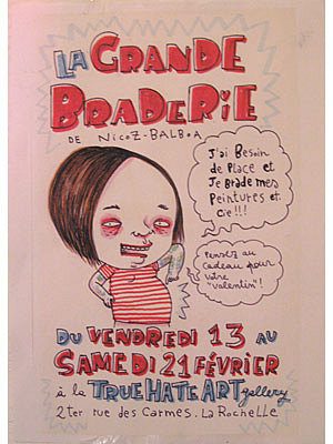 Photo : La braderie artistique de Nicoz Balboa  La Rochelle du 13 au 21/02/2009