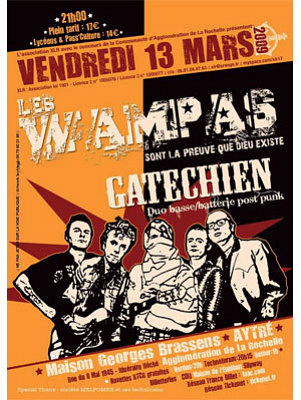 Photo : La Rochelle-Aytr : Les Wampas et Gatechien en concert vendredi 13 mars 09