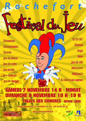 Photo : Festival du jeu  Rochefort samedi 7 et dimanche 8 novembre