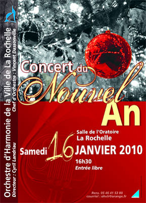 Photo : Concert du Nouvel An samedi 16 janvier  La Rochelle