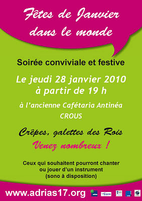 Photo : Rencontre avec des tudiants trangers  La Rochelle jeudi 28 janv. 10