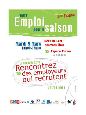 Photo : Forum de l'emploi saisonnier  La Rochelle mardi 9 mars 2010
