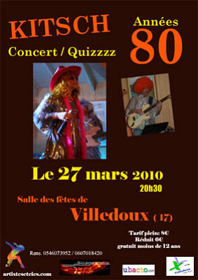Photo : Charente-Maritime : concert - quizz annes 80  Villedoux, samedi 27 mars