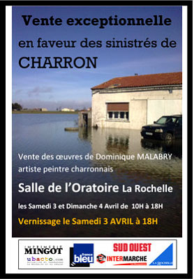 Photo : La Rochelle  - exposition : Dominique Malabry, solidarit Xynthia, 3 et 4 avril 2010