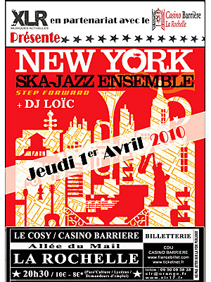 Photo : En concert à La Rochelle : New York Ska Jazz Ensemble et DJ Loïc au Cosy, jeudi 1er avril