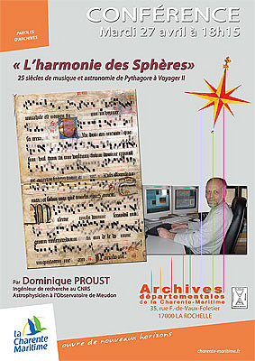 Photo : Confrence aux Archives dpartementales de La Rochelle mardi 27 avril