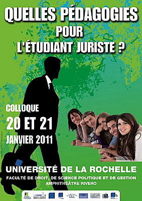 Photo : Universit de La Rochelle : pdagogie et tudiant juriste, colloque les 20 et 21 janvier 2011
