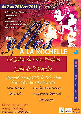 Photo : La Rochelle : 1er salon du livre fminin, mercredi 9 mars 2011