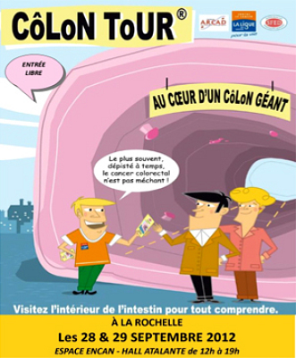 Photo : La Rochelle : Côlon Tour, prévention ludique de cancer de l'intestin, vend. 28 et sam. 29 sept. 2012