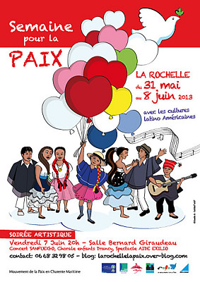 Photo : Semaine pour la paix  La Rochelle jusqu'au vendredi 7 juin : rencontres, concerts, spectacles...