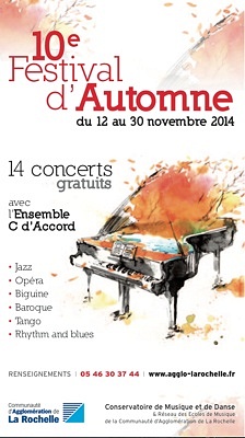 Photo : Agglomration de La Rochelle : 10e Festival musical d'Automne du 12 au 30 novembre 2014
