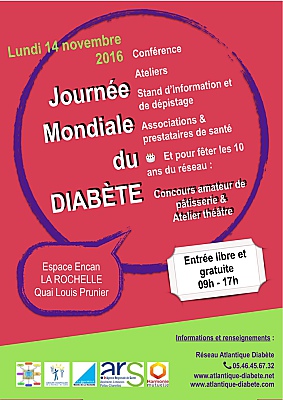 Photo : JMD - La Rochelle santé : Journée mondiale du diabète, lundi 14 novembre 2016 - Espace Encan